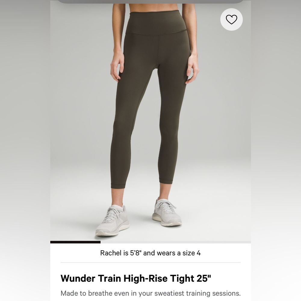 25” Lululemon Olive Green Women's Leggings